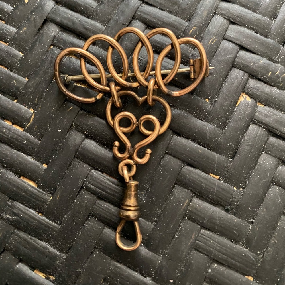 Copper brooch